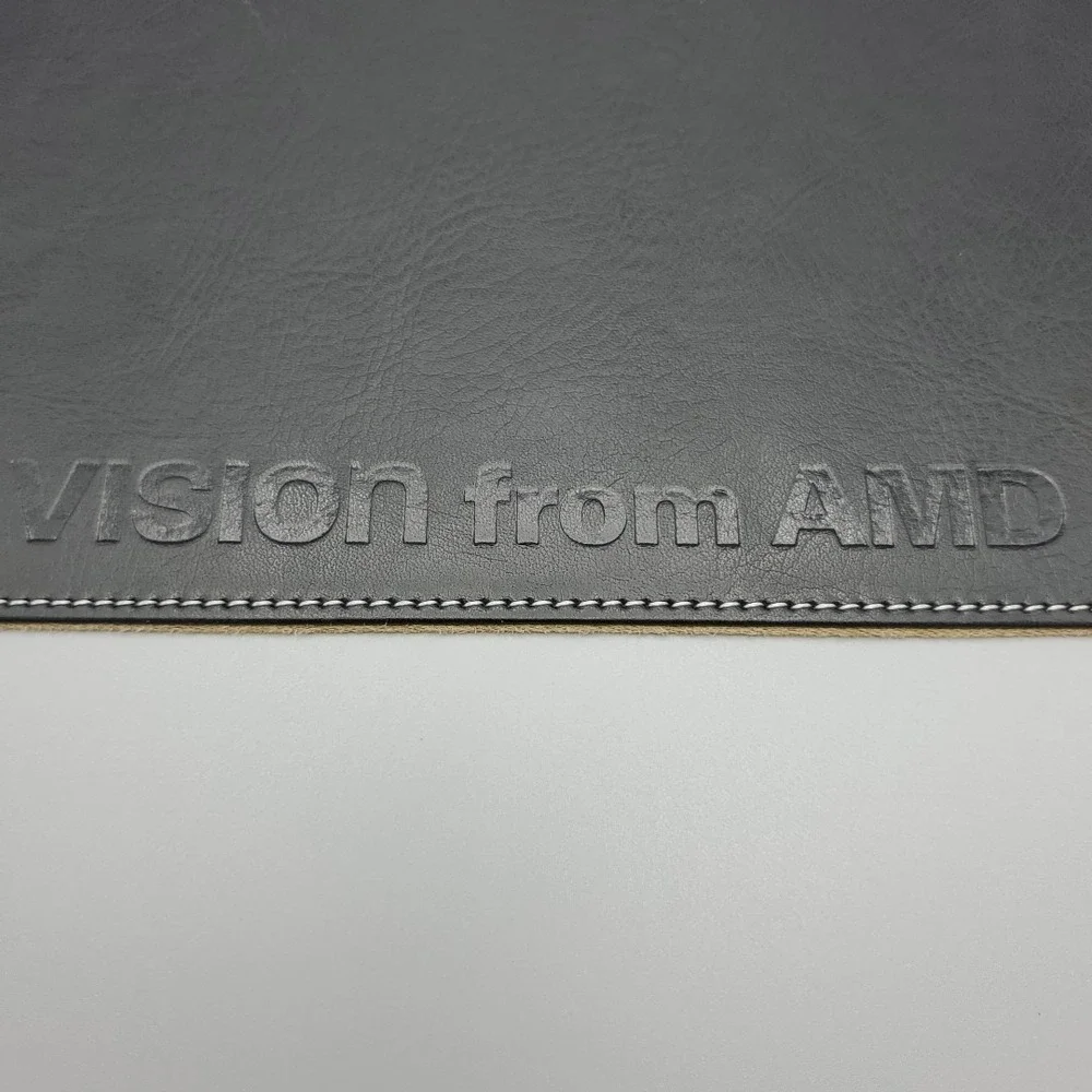 Alicia Klein Executive Mousepad Black Faux Leather Embossed AMD Vision Logo‎ AK1